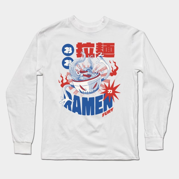 Dark Great Ramen Off Kanagawa Ramen Monster Japanese Food Long Sleeve T-Shirt by playingtheangel